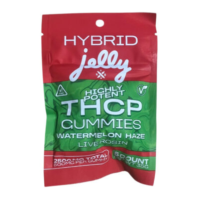 Jelly High Potency 2,500mg THCP Gummies - 5ct - Watermelon Haze (Hybrid)