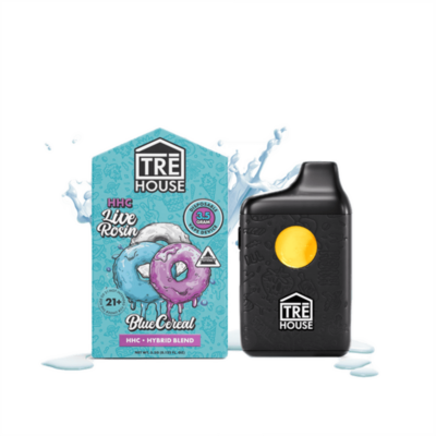 TRĒ House Live Rosin HHC Vape Pen - Blue Cereal - 3.5g Hybrid