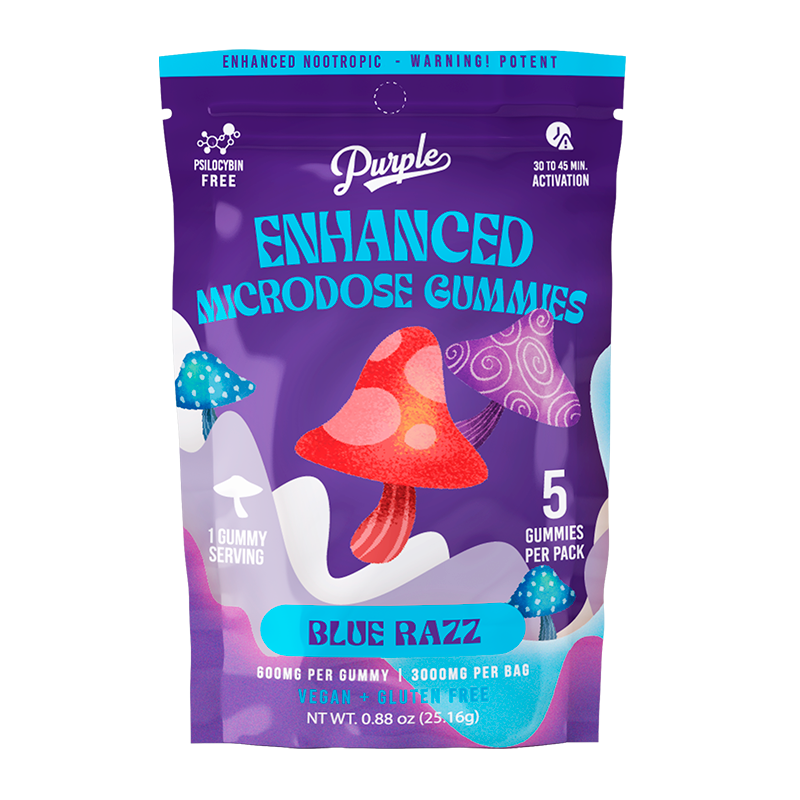 Purple Organics Mushroom Enhanced Microdose Gummies - 5CT