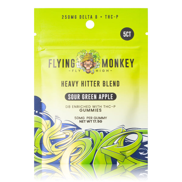 Flying Monkey Heavy Hitter Blend Gummies | 250mg - Sour Green Apple