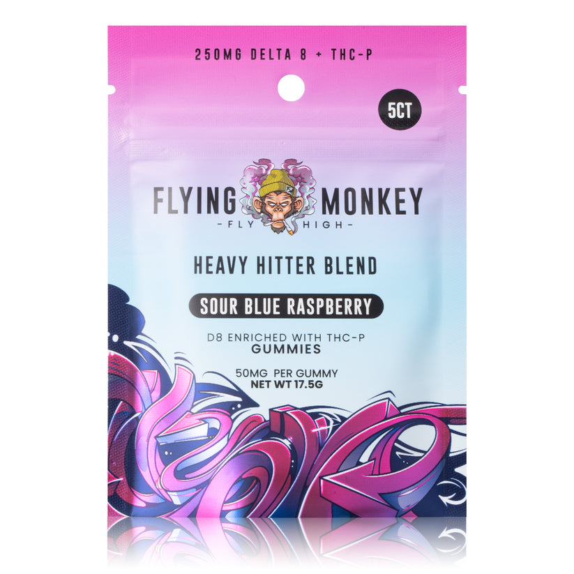 Flying Monkey Heavy Hitter Blend Gummies | 250mg - Sour Blue Raspberry