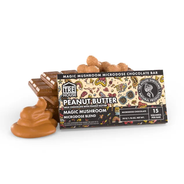 TRĒ House Magic Mushroom Chocolate Bar - Peanut Butter