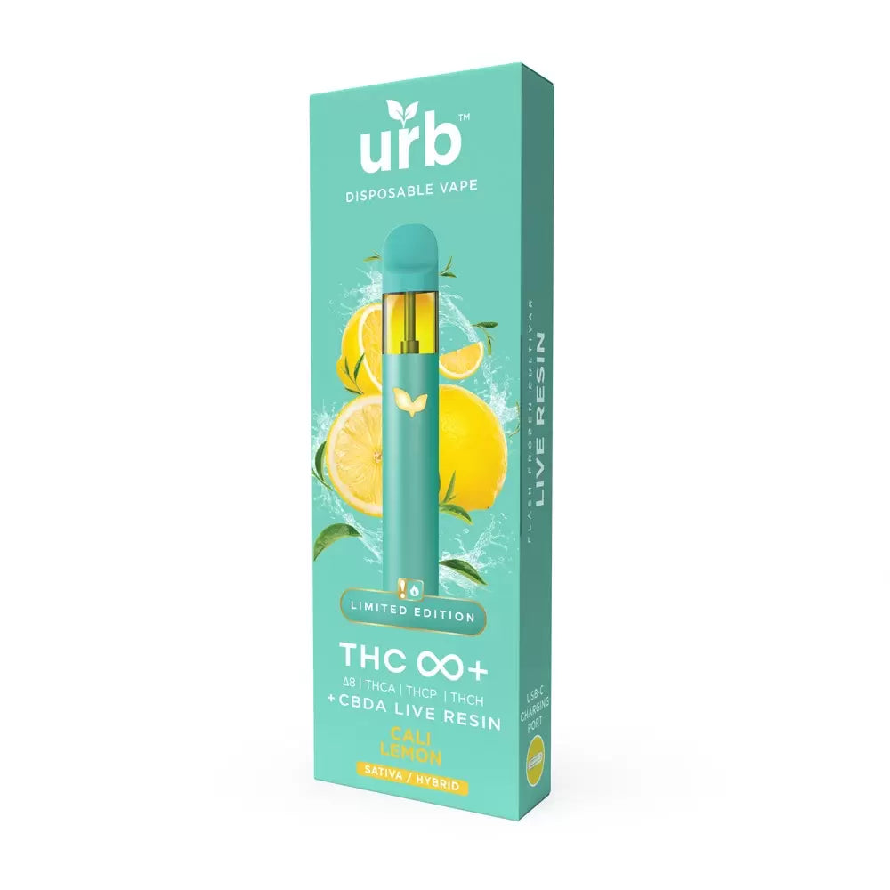 Urb THC Infinity+ Disposable 3ML - Cali Lemon (Sativa/Hybrid)