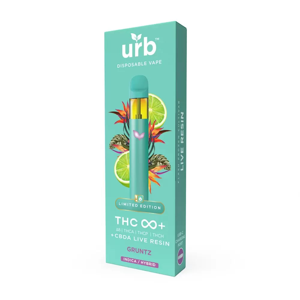 Urb THC Infinity+ Disposable 3ML - Gruntz (Indica/Hybrid)