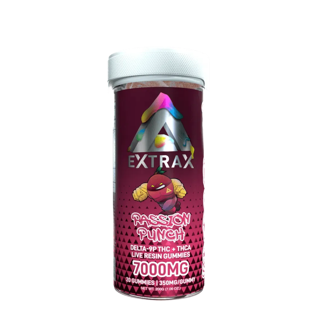 Delta Extrax 7000mg Adiós Blend Gummies - Passion Punch (Hybrid)