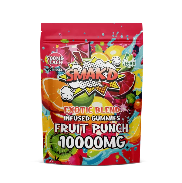 fruit punch delta 8 thc infused gummies - 10000 MG