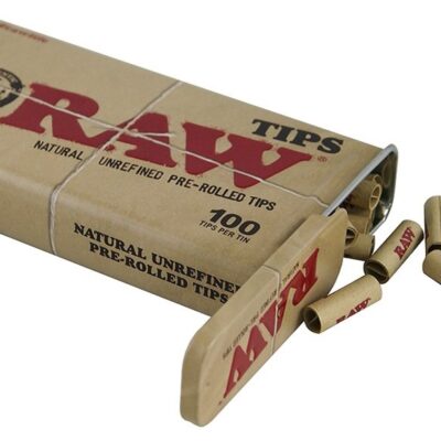 RAW Pre-rolled Tips Tin 100 Tips