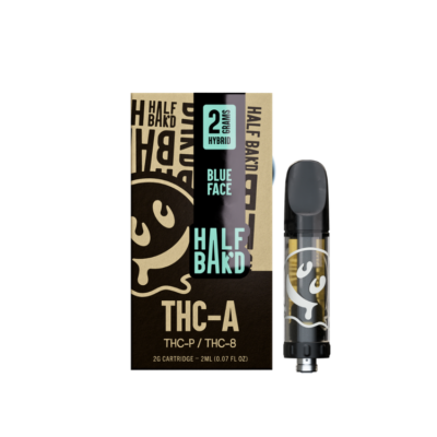 Half Bak’d THC-A - 2G Cartridge - Blue Face (Hybrid)