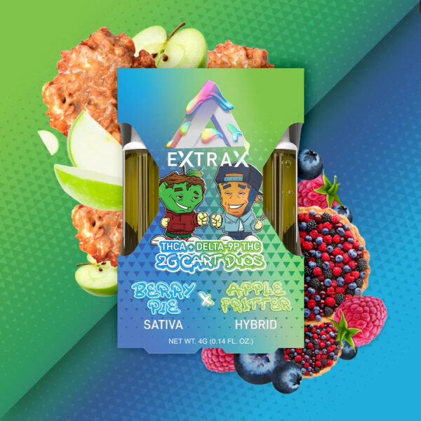 Delta Extrax Adios Blend THC-A Cartridge | 4g - Berry Pie (Sativa) X Apple Fritter (Hybrid) 2