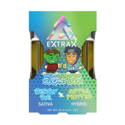 Delta Extrax Adios Blend THC-A Cartridge | 4g - Berry Pie (Sativa) X Apple Fritter (Hybrid)