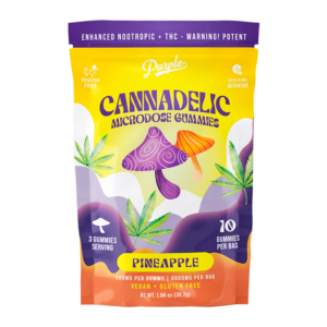 Purple Organics Cannadelics Microdose Gummies - 10CT - Pineapple