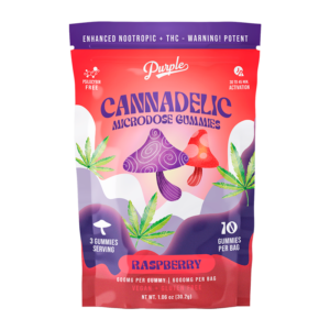 Purple Organics Cannadelics Microdose Gummies - 10CT - Raspberry