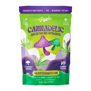 Purple Organics Cannadelics Microdose Gummies - 10CT - Watermelon