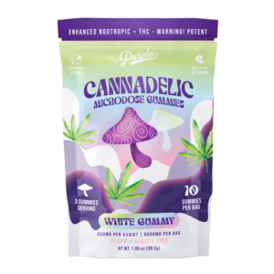 Purple Organics Cannadelics Microdose Gummies - 10CT - White Gummy