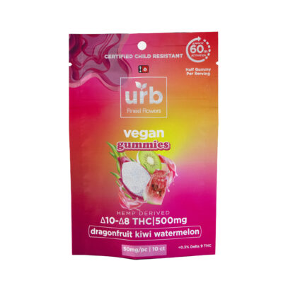 D10/D8 THC Gummies 500MG – Dragonfruit Kiwi Watermelon