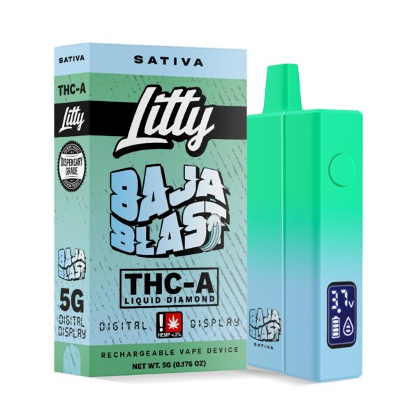 Litty THCA Liquid Diamonds Disposable | 5g - Baja Blast (Sativa)