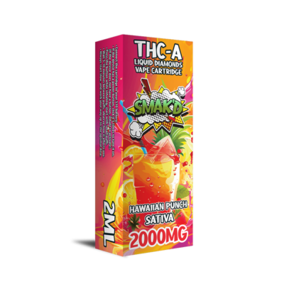 Smak'd 2ML THC-A Liquid Diamonds Vape Cartridge - Hawaiian Punch (Sativa)