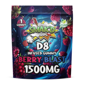 Smak'd Delta 8 Infused Gummies - 1500mg - Berry Blast2