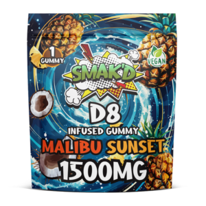 Smak'd Delta 8 Infused Gummies - 1500mg - Malibu Sunset2