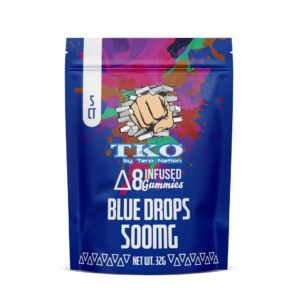 TKO D-8 Infused Gummies 500mg - Blue Drops