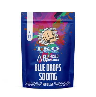 TKO D-8 Infused Gummies 500mg - Blue Drops