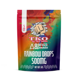 TKO D-8 Infused Gummies 500mg - Rainbow Drops