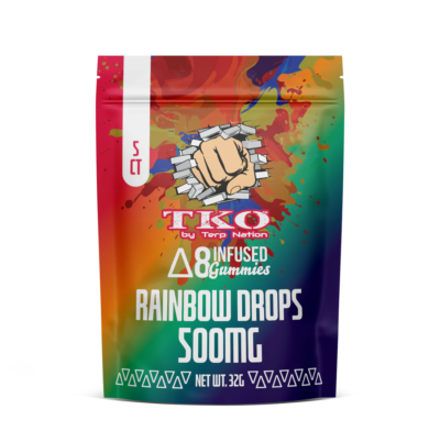 TKO D-8 Infused Gummies 500mg - Rainbow Drops