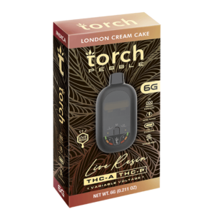 Torch Live Resin 6G Pebble Disposable - London Cream Cake (Indica)2