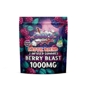 berry blast fruit punch delta 8 thc infused gummies - 1000 MG