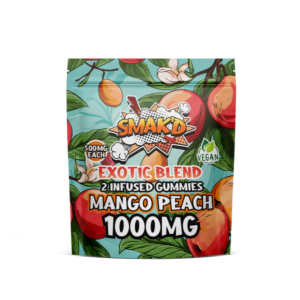 mango peach fruit punch delta 8 thc infused gummies - 1000 MG