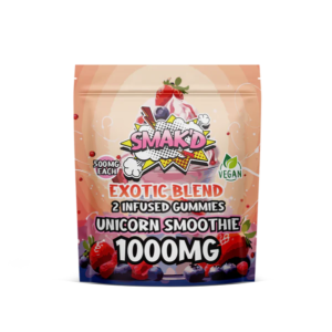 unicorn smoothie fruit punch delta 8 thc infused gummies - 1000 MG