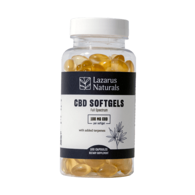 Lazarus Naturals CBD Softgels, 100MG - 100CT