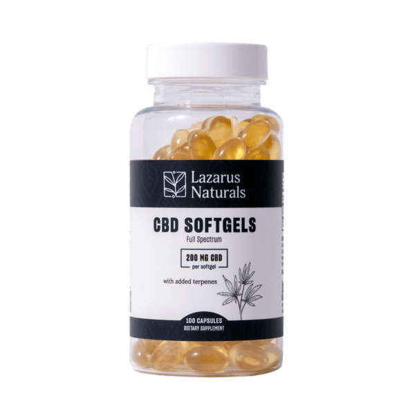 Lazarus Naturals CBD Softgels, 200MG - 100CT