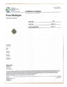 Pure Michigan (Indica) Destino Farms Indoor THCA Flower 3.5G