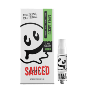 Half Bak’d Sauced Exotix 2g Live Resin Cartridge - Apple Jack'd (Hybrid)