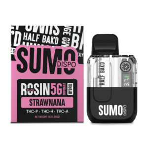 Half Bak'd Sumo Disposables 5G Live Rosin - Strawnana (Hybrid)