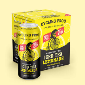 Cycling Frog Sparkling THC Lemonade, 50mg THC, 50mg CBD, 16oz - 4pk