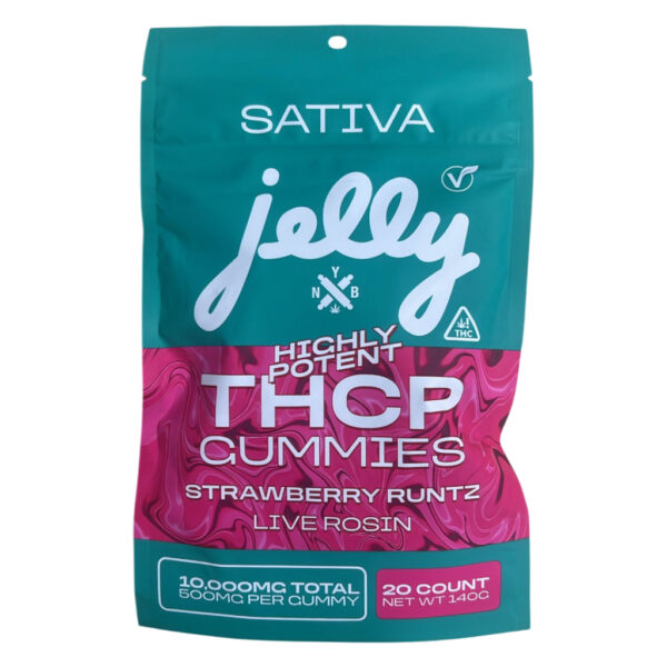 Jelly High Potency 10,000mg THCP Gummies - Strawberry Runtz (Sativa)