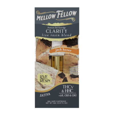 Mellow Fellow Live Resin 2mL Vape Cartridge - Clarity Blend Jack Herer (Sativa)