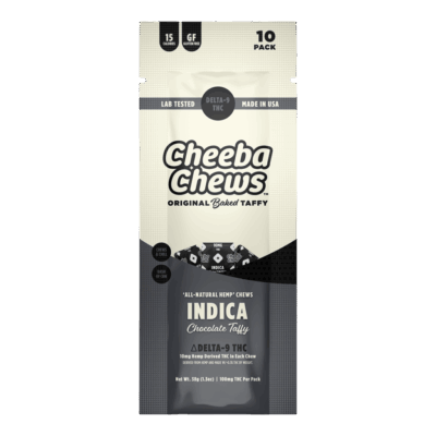 Cheeba Chews Indica Taffy 10mg D9 THC - Chocolate Taffy